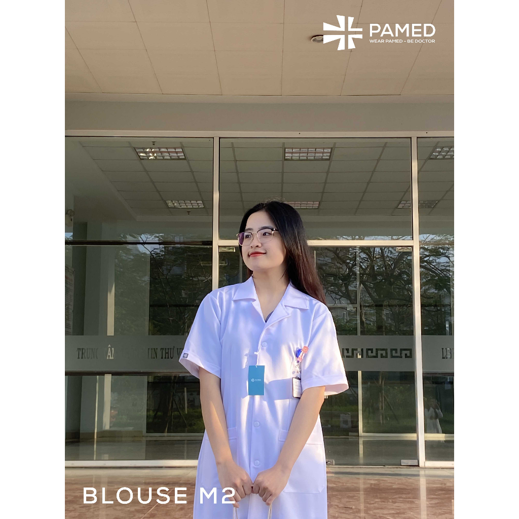 Áo blouse nam nữ vải cotton co giãn cao cấp in logo miễn phí, thêu tên theo yêu cầu