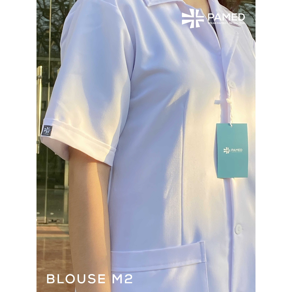 Áo blouse nam nữ vải cotton co giãn cao cấp in logo miễn phí, thêu tên theo yêu cầu