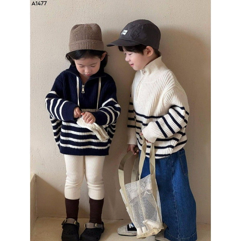 Áo len kẻ sọc cho bé