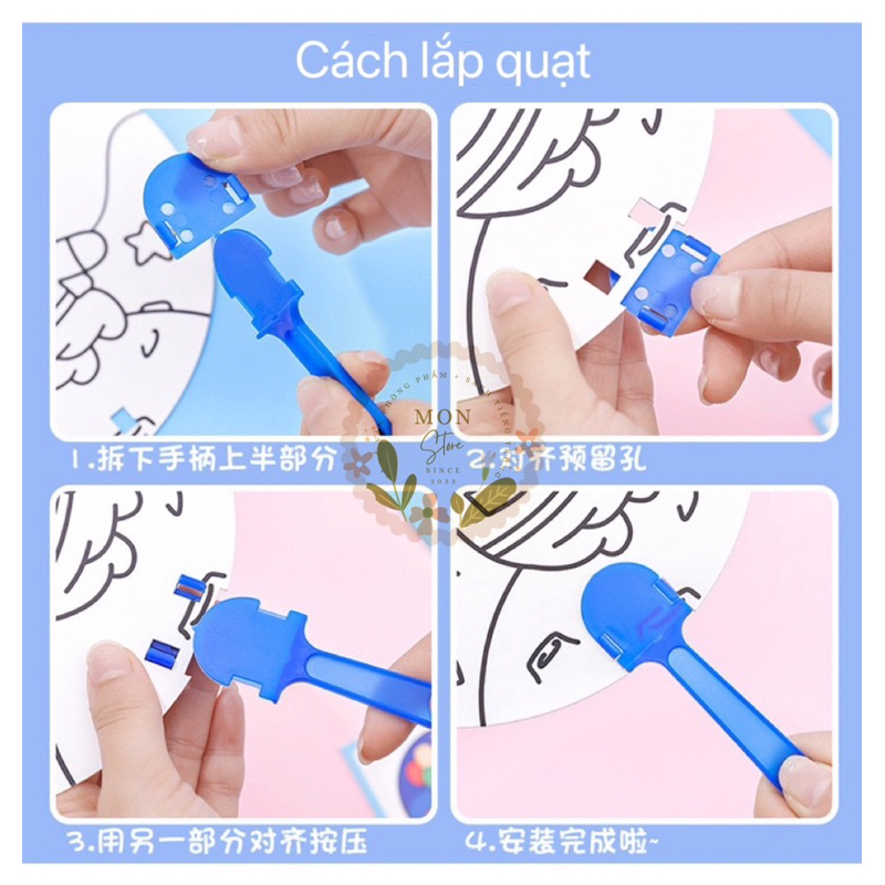 Quạt giấy tô màu