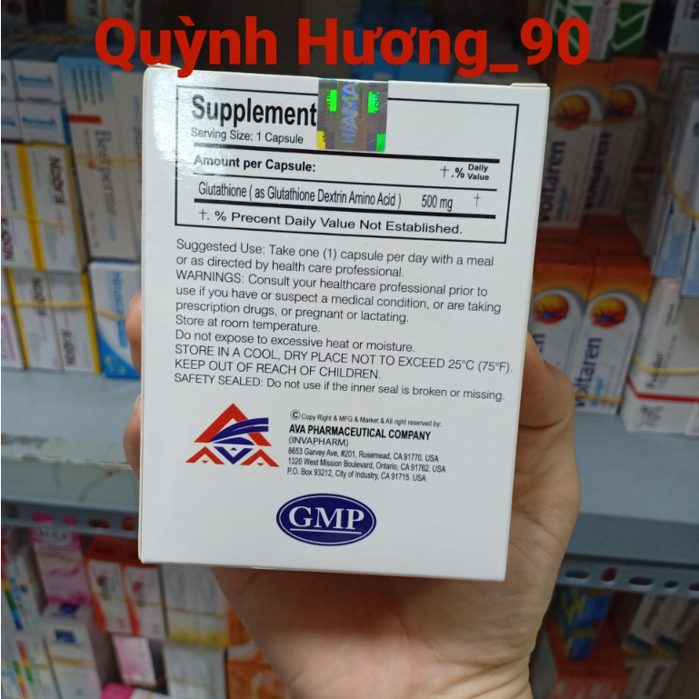 Viên uống trắng da PROVINI Glutathione hộp 30 viên giúp bật tông,chống lão hóa hiệu quả