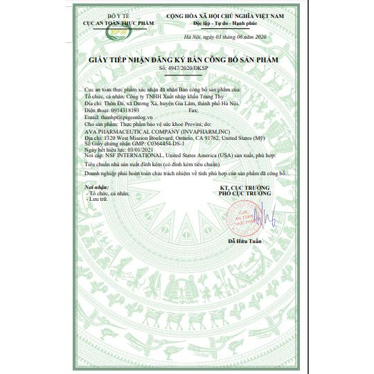 Viên uống trắng da PROVINI Glutathione hộp 30 viên giúp bật tông,chống lão hóa hiệu quả