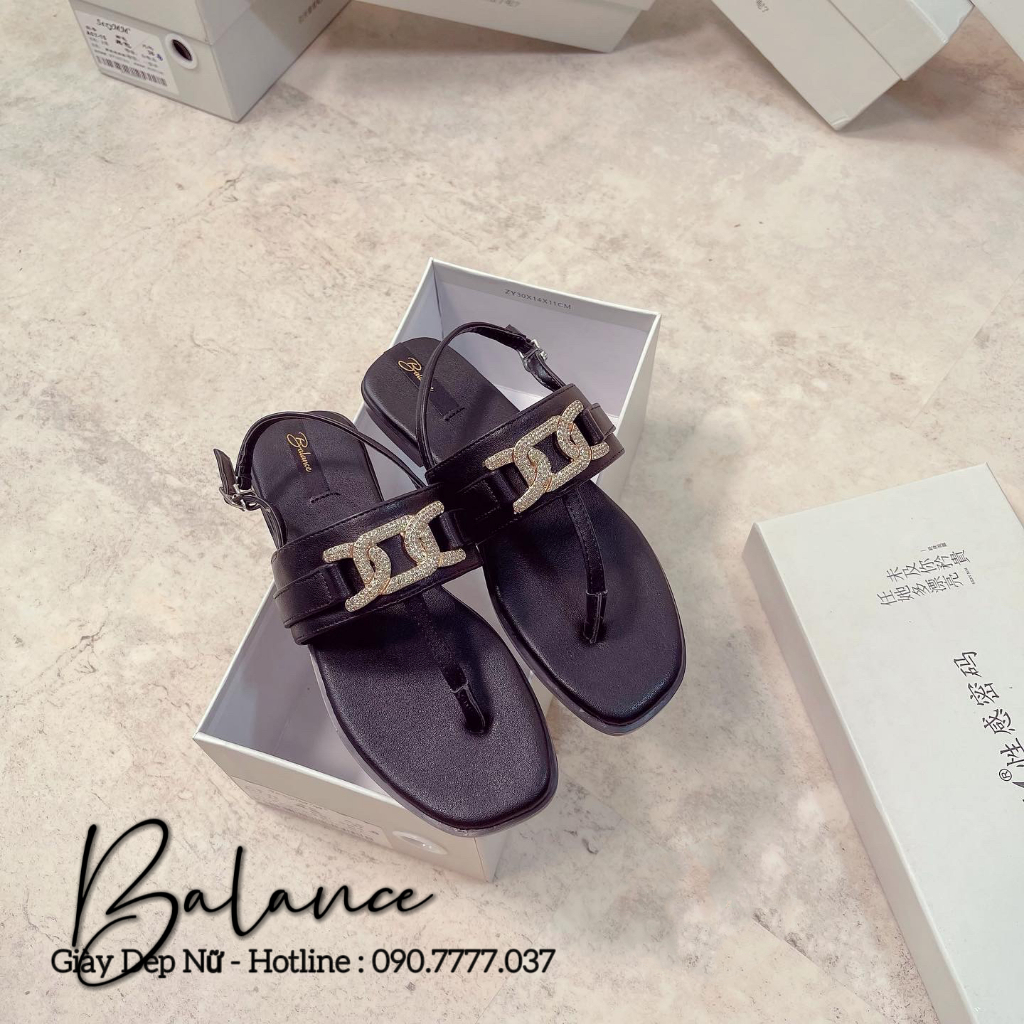 Balance Sandals Khóa Đá Đen