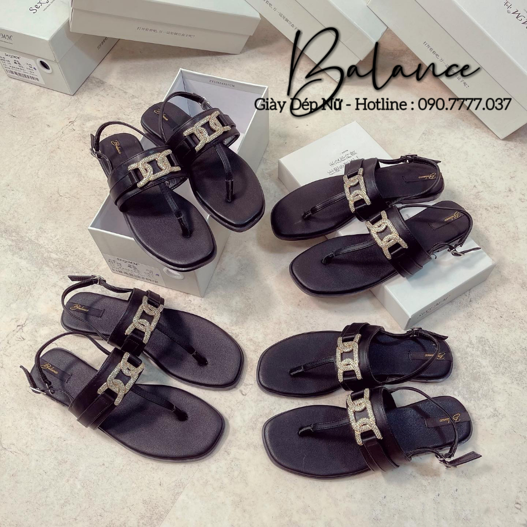 Balance Sandals Khóa Đá Đen