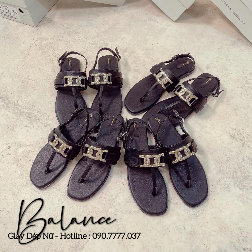 Balance Sandals Khóa Đá Đen
