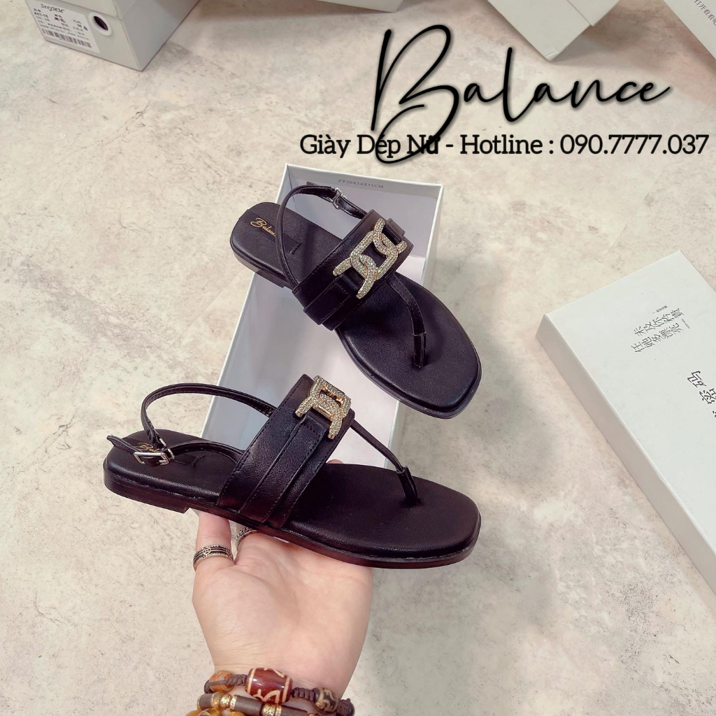 Balance Sandals Khóa Đá Đen