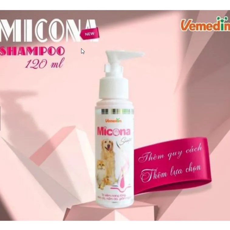 Sữa Tắm Micona Shampo - Phòng Nấm Da, Viêm Nang Lông Micona Shampo 120ml KUPETSHOP