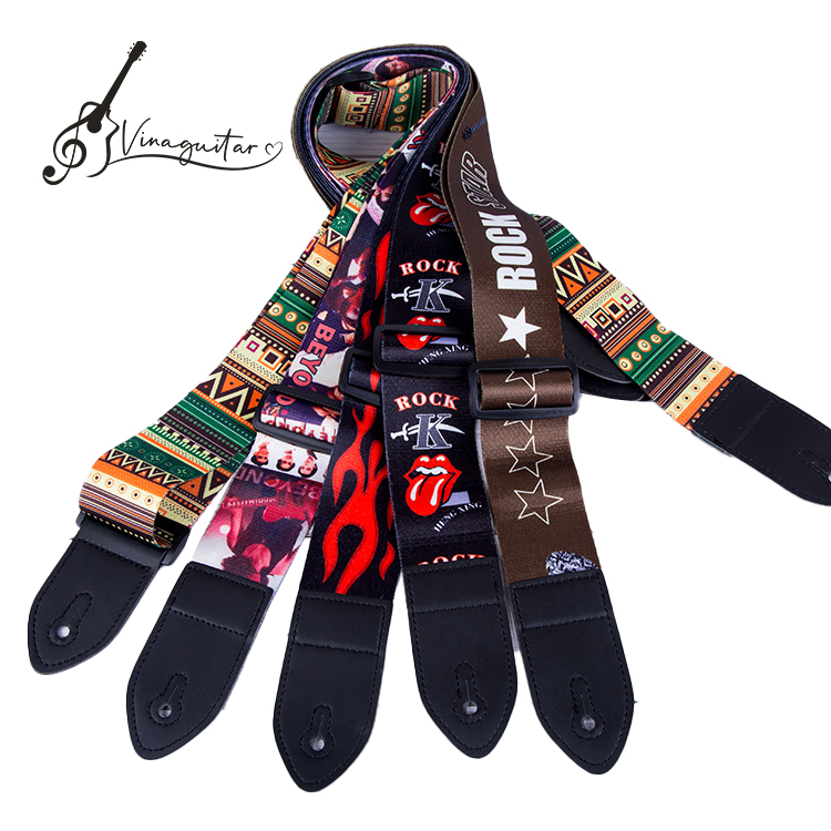 Dây đeo đàn guitar màu đen 🤝 dây đeo ukulele 🤝 dây đeo dùng cho mọi loại đàn