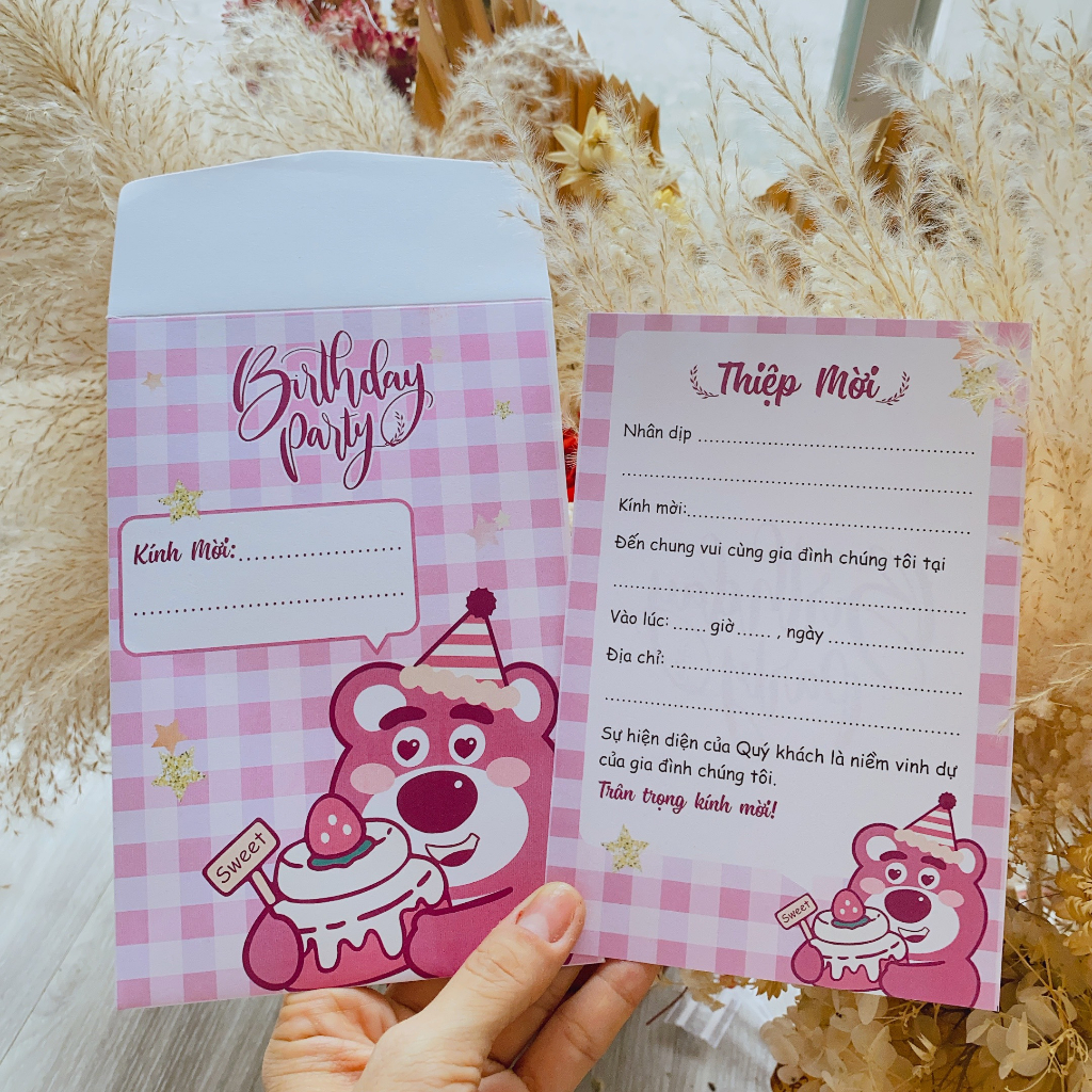 (Siêu rẻ) COMBO 10 thiệp mời sinh nhật nhiều mẫu nhiều màu sắc siêu dễ thương mẫu mới xịn đẹp