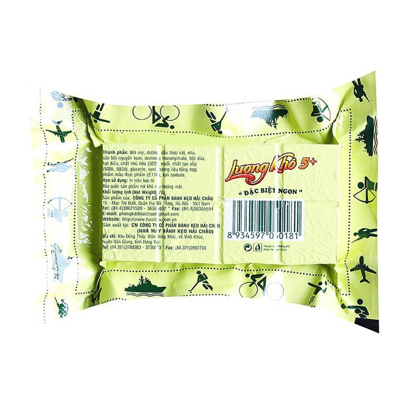 🔥LƯƠNG KHÔ CAO CẤP 5 SAO HẢI CHÂU 1 HỘP 10 THANH 760gram