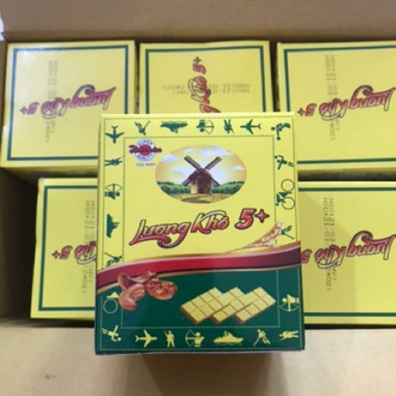 🔥LƯƠNG KHÔ CAO CẤP 5 SAO HẢI CHÂU 1 HỘP 10 THANH 760gram