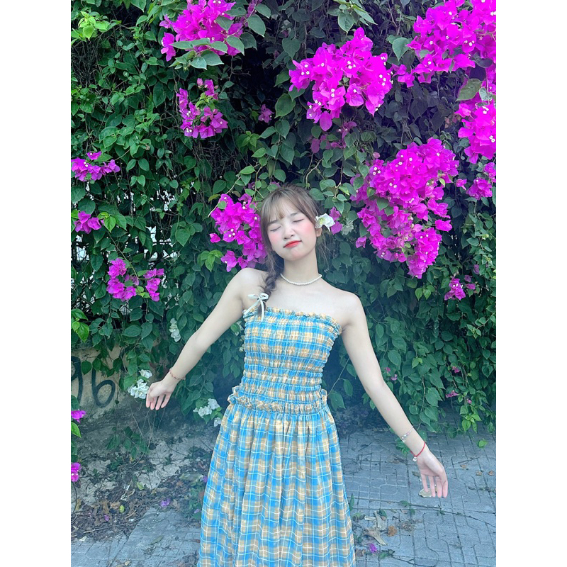 Váy maxi Sume Dress caro DamibyQuynh