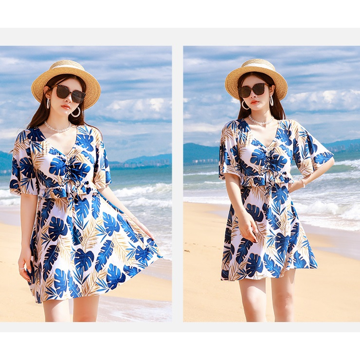 Bộ đồ bơi nữ liền thân dáng váy size lớn 54 64kg