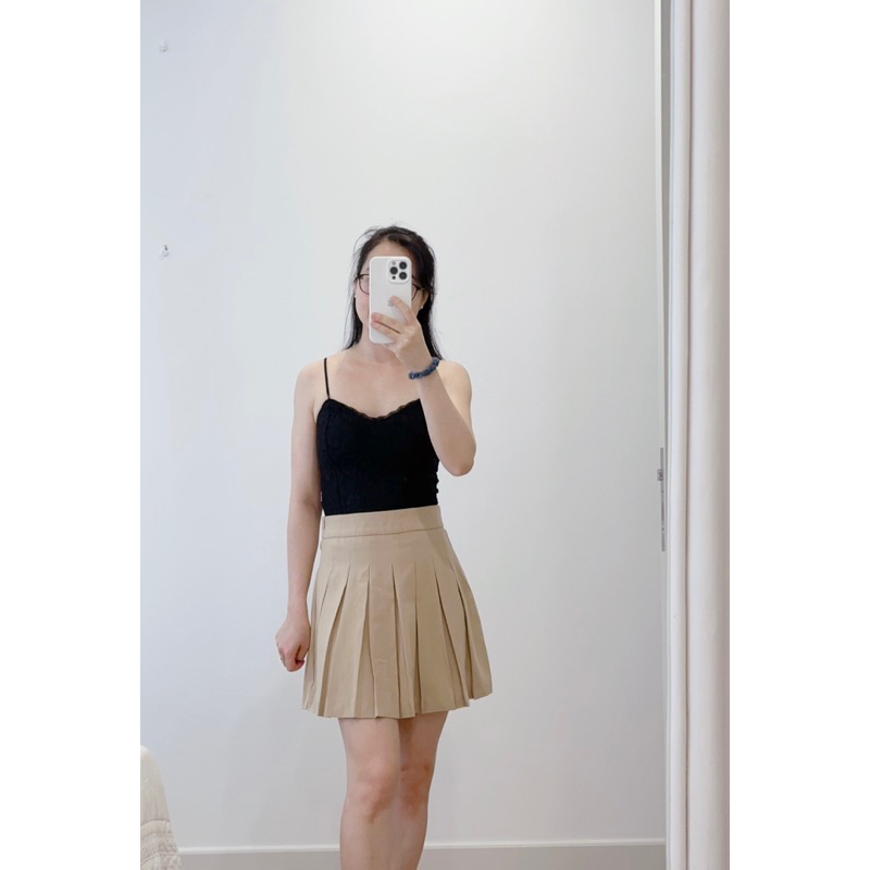 Áo hai dây ren stra