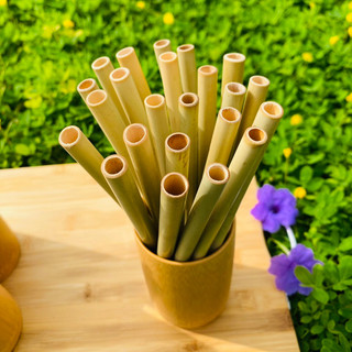 Ống hút tre - tái sử dụng nhiều lần - ống hút tre nhiều size, ống hút tre nhiều kích thước, ống hút sạch, ống hút xanh