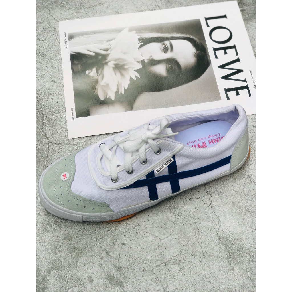 Giày Bata BÌNH MINH 3 sọc thể thao thời thượng,đế cao su