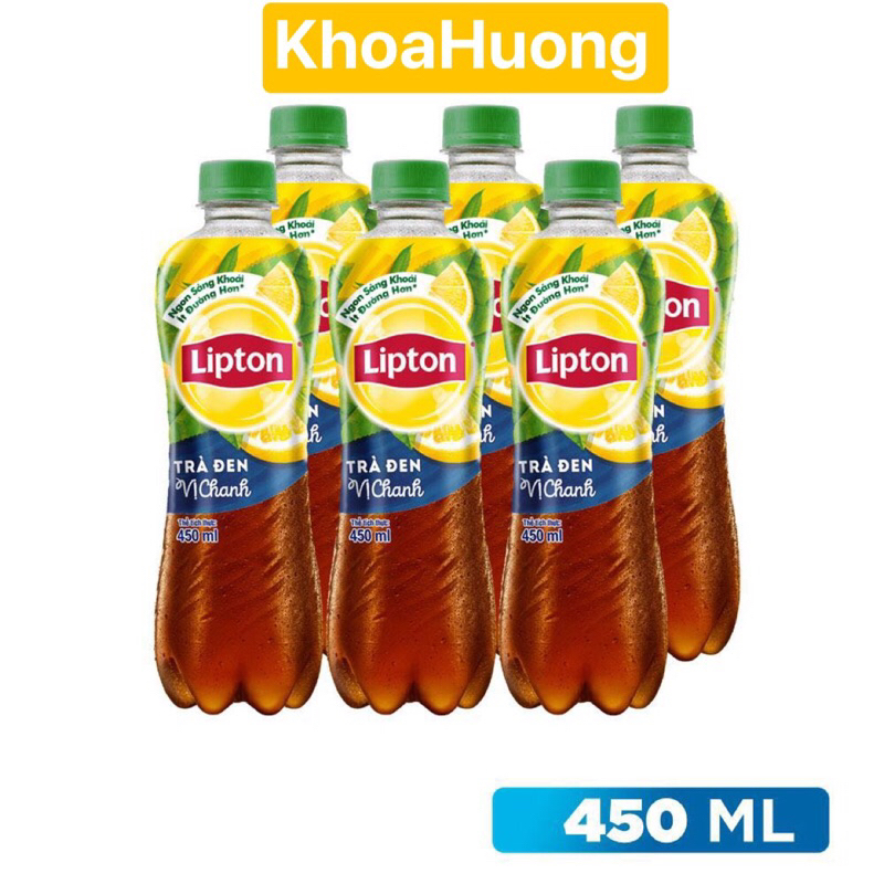 Trà đen Lipton vị chanh 6x450ml