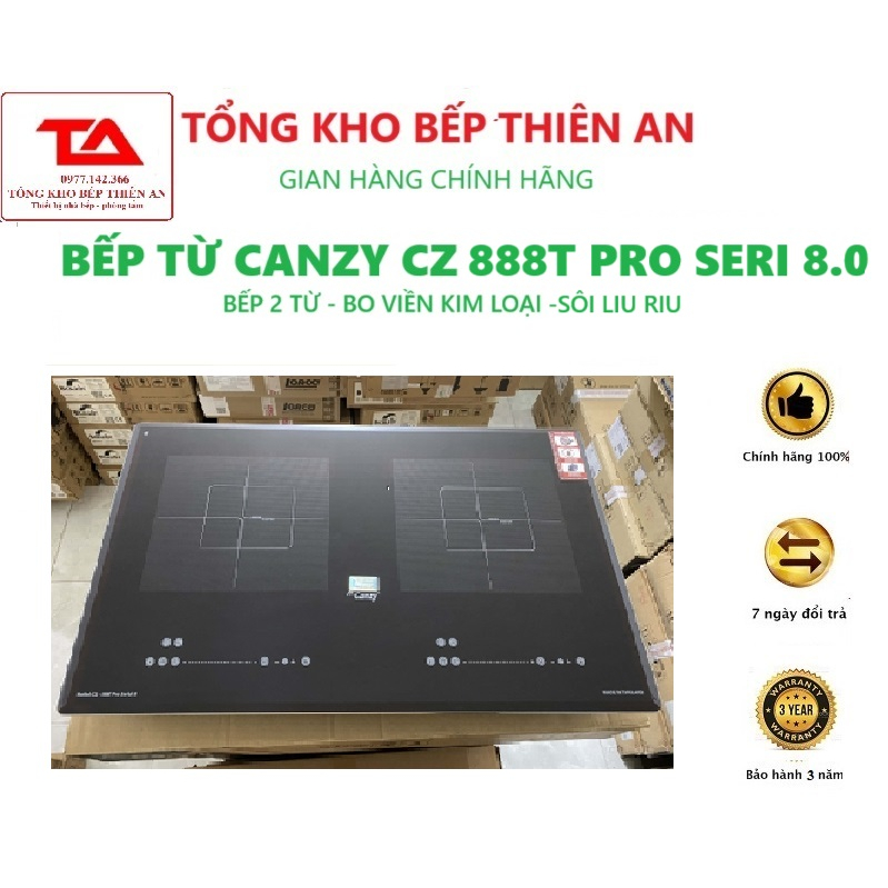 Bếp từ đôi CZ 888T PRO SERIAL8 công nghệ Châu Âu Madein Thái Lan
