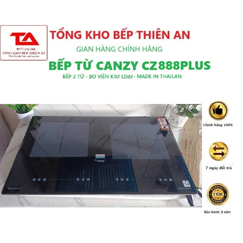 Bếp Từ Đôi Canzy CZ 888 Plus Bếp điện từ Inverter Canzy 888plus mới nhất Nhập Khẩu Thái Lan [Hàng Chính Hãng]