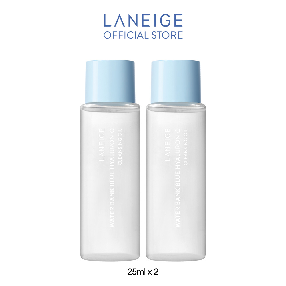 Bộ 2 Dầu tẩy trang làm sạch sâu Laneige Waterbank Blue HA Cleansing Oil 25ml x 2