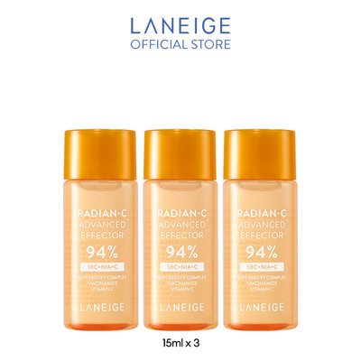 [HB gift] Bộ 3 Tinh chất dưỡng sáng da Laneige Radian-C Advanced Effector 15ml x 3