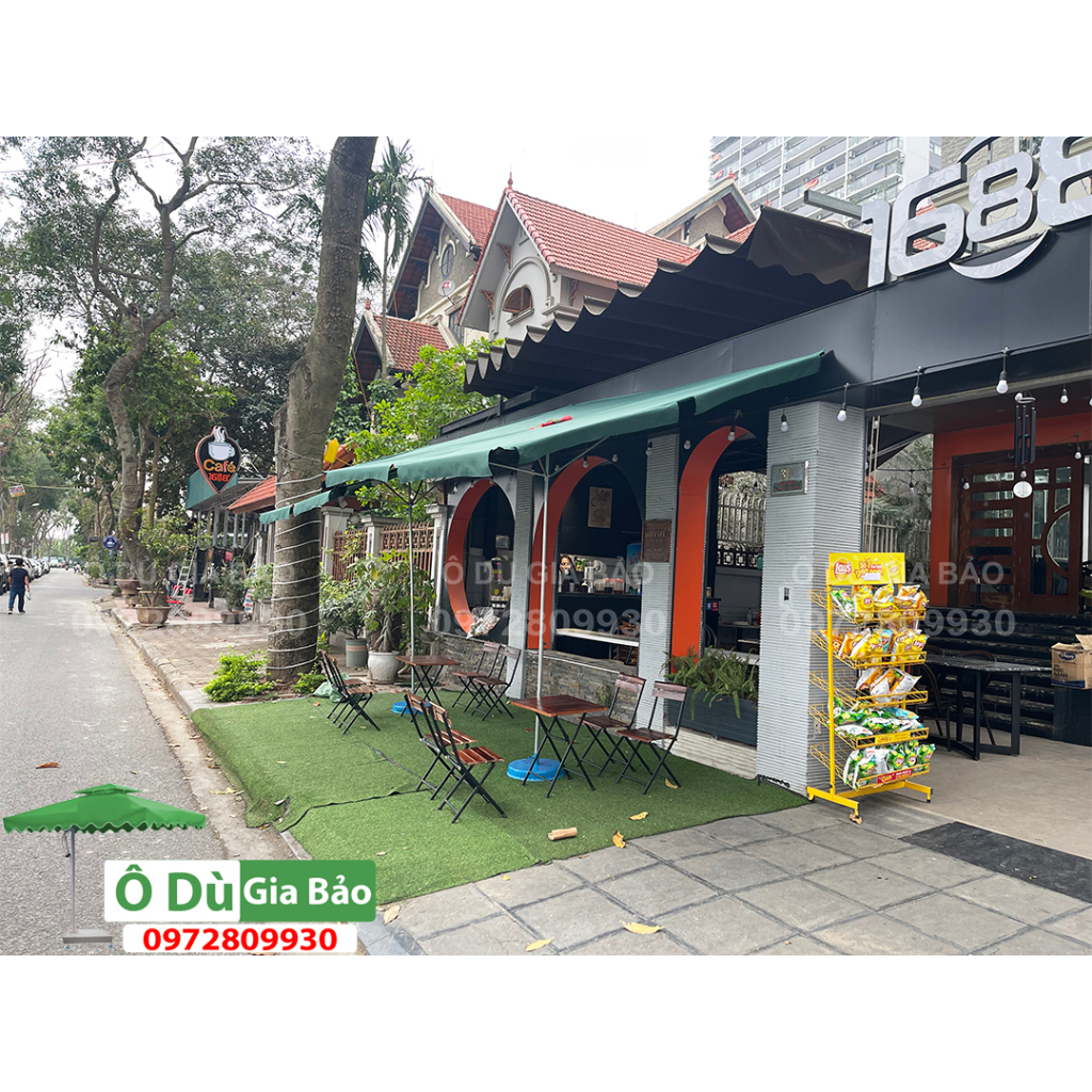 Ô Dù Mái Chéo-Mái Nghiêng-Vải bạt cao cấp-Che Mưa Che Nắng Ngoài Trời  (Chưa bao gồm ch