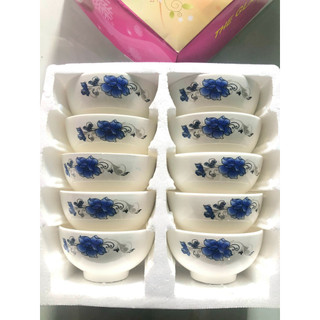 COMBO 10 CHÉN SỨ HOA VĂN CAO CẤP - CHÉN SỨ TRÁNG MEN siêu đẹp siêu cute