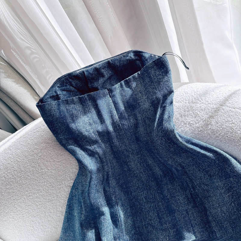 Đầm ống đan dây xanh  - Chitchitstore