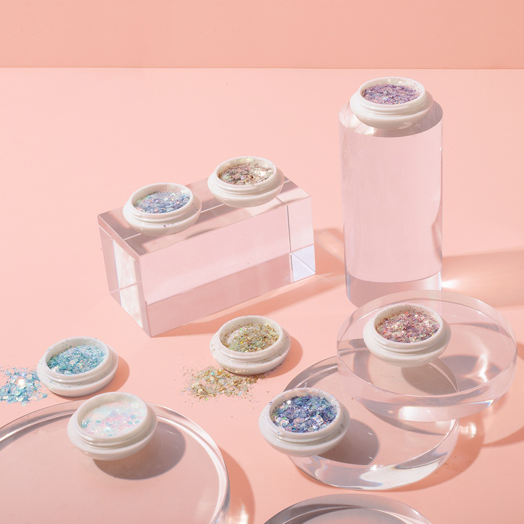 Set nhũ kim tuyến 8 màu trang trí móng đắp ẩn gel phong cách Hàn Nhật