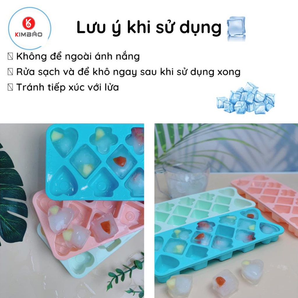 Khay đá nhựa, Khuôn thạch rau câu, Khay đá bi tròn, mặt cười, trữ đồ ăn dặm cho bé -kimbao