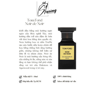 💥Sharingperfume - Nước hoa Tom Ford Noir De Noir