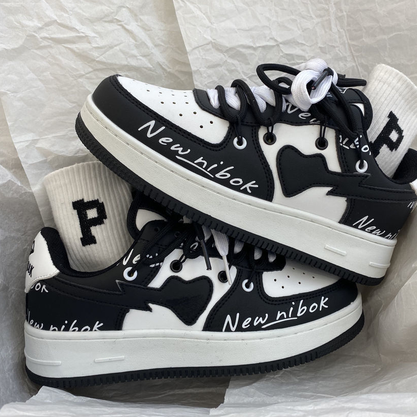 Giày Thể Thao AF1_Jordan New Ni.bok HotTrend, Giày Nike_AF1 Đen Trắng bản đẹp nam nữ đi chơi, đi học đủ Box