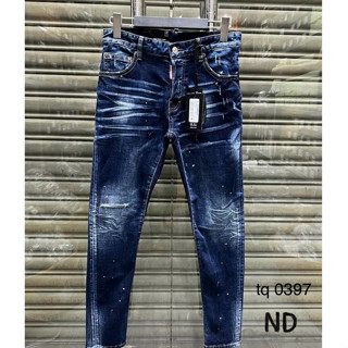 Quần DSQ2 Jean Xanh Vẩy Sơn Quần Bò DSQUARED Vẩy Sơn Xanh Sáng Chất Co Giãn Phối Loang đẹp Hot 2023