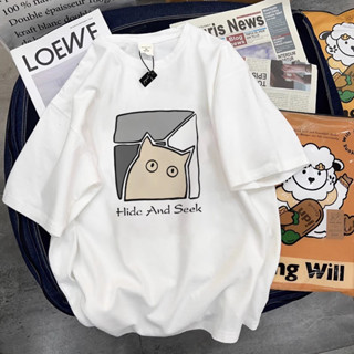 Áo Thun Hide & Seek Meow Tee Unisex Form Rộng Tay Lỡ Chất Liệu Cotton Cao Cấp, Áo Phông Thời Trang Nam Nữ Phong Cách