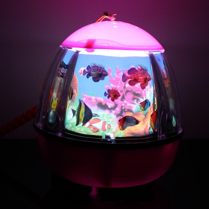 Lồng đèn kéo quân đèn lồng bể cá xoay cho be chơi trung thu phát sáng và có nhạc tặng kèm pin