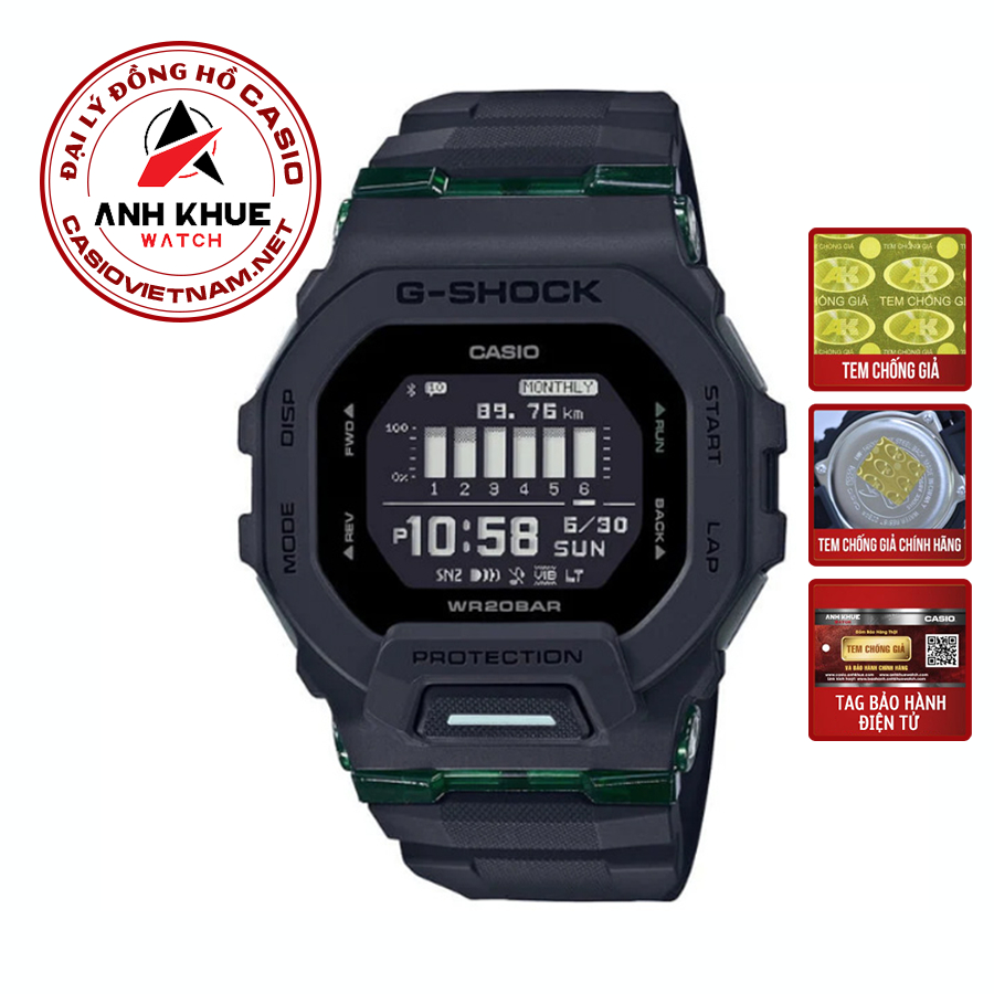 Đồng Hồ Casio | G-Shock GBD-200UU-1DR | Dây Nhựa | Kết Nối Điện Thoại | Bộ Đếm Bước Chân | WR20BAR