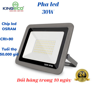 Đèn pha led 30w-kingled, chíp led osram 2835, ánh sáng: trắng/ vàng. bảo hành 2 năm đổi mới