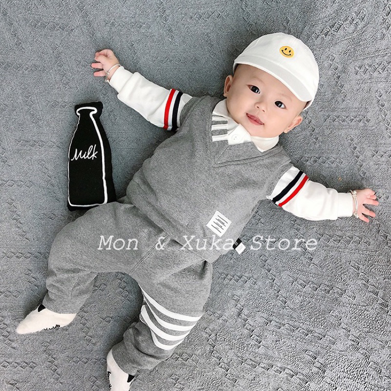 Set công tử 6 chi tiết cho bé 3-12kg set gile cho bé trai set bộ cho bé trai HÀNG ĐẸP LOẠI 1