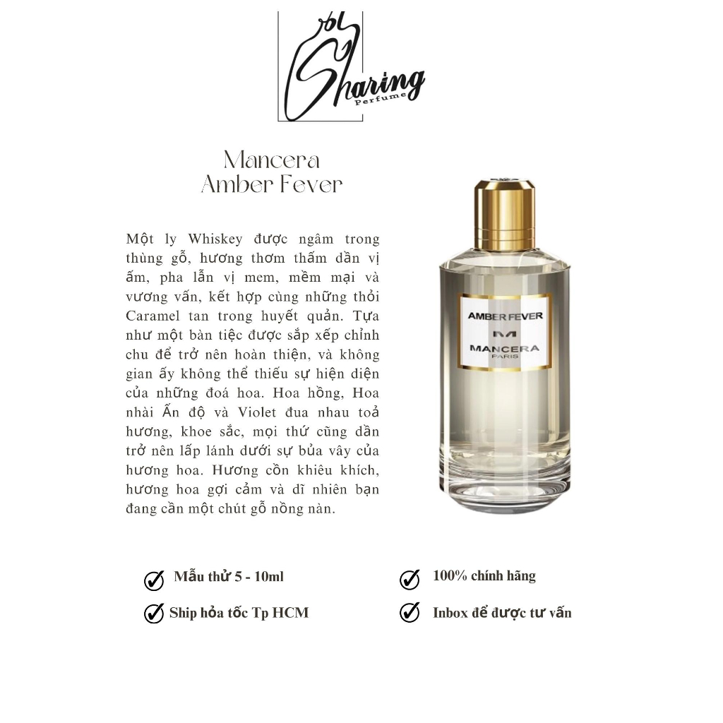 Sharingperfume - Nước hoa Mancera Amber Fever ( mẫu thử )