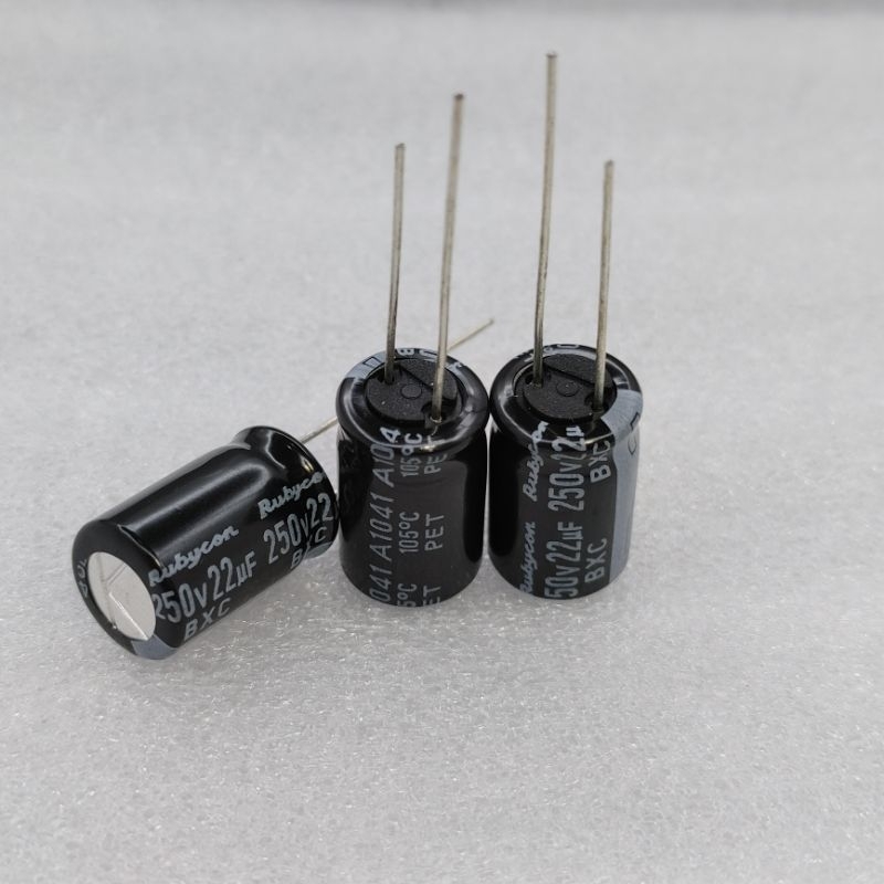 Tụ điện 22uF 250V BXC Rubycon chính hãng JAPAN