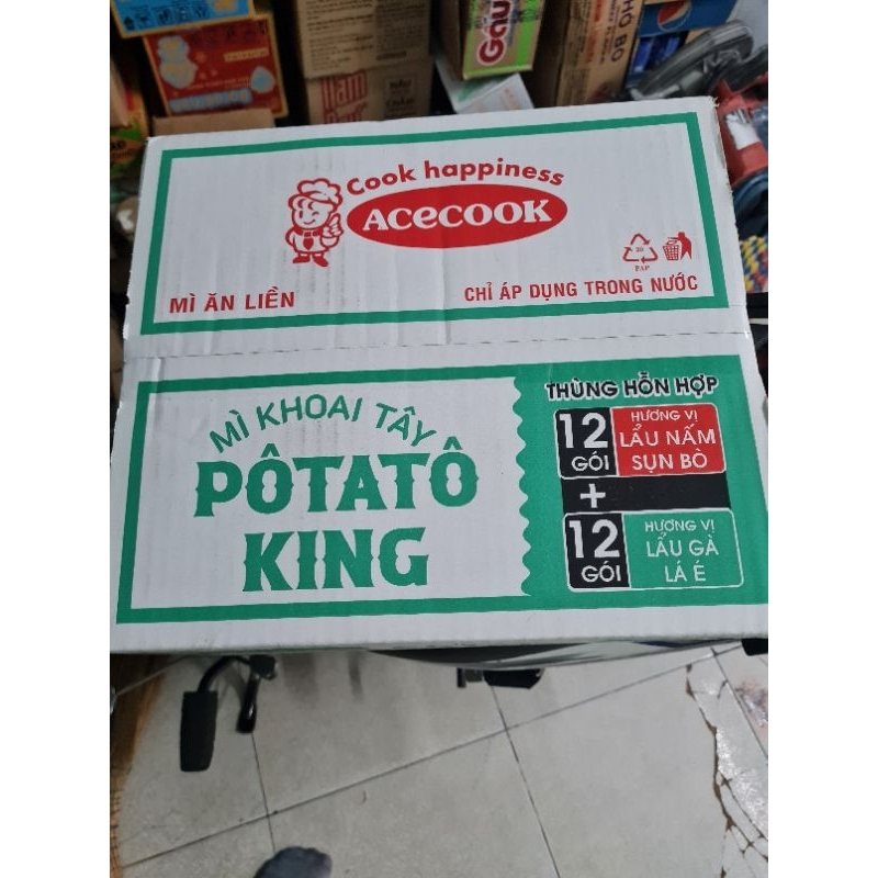 Thùng 24 gói mì Potato king Acecook