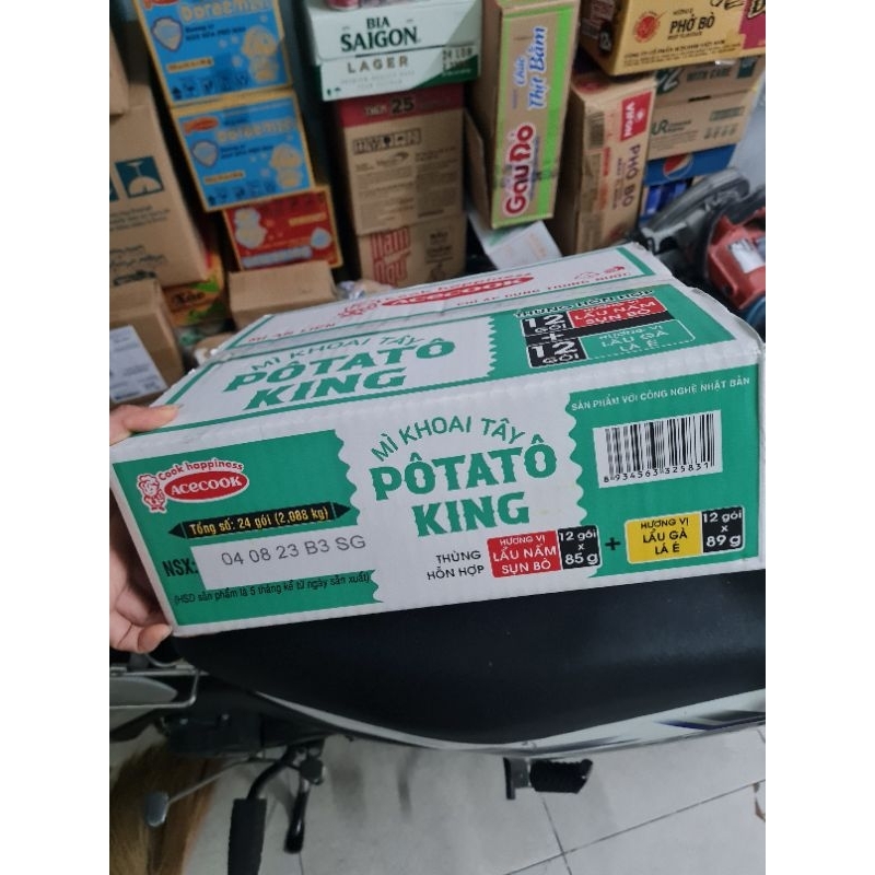Thùng 24 gói mì Potato king Acecook