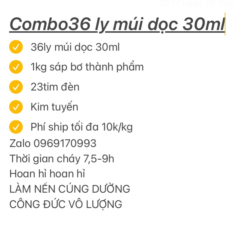 Set 6 ly hoa sen + 0.6 kg bơ + 6 bấc tự làm nến dâng phật, cúng dường