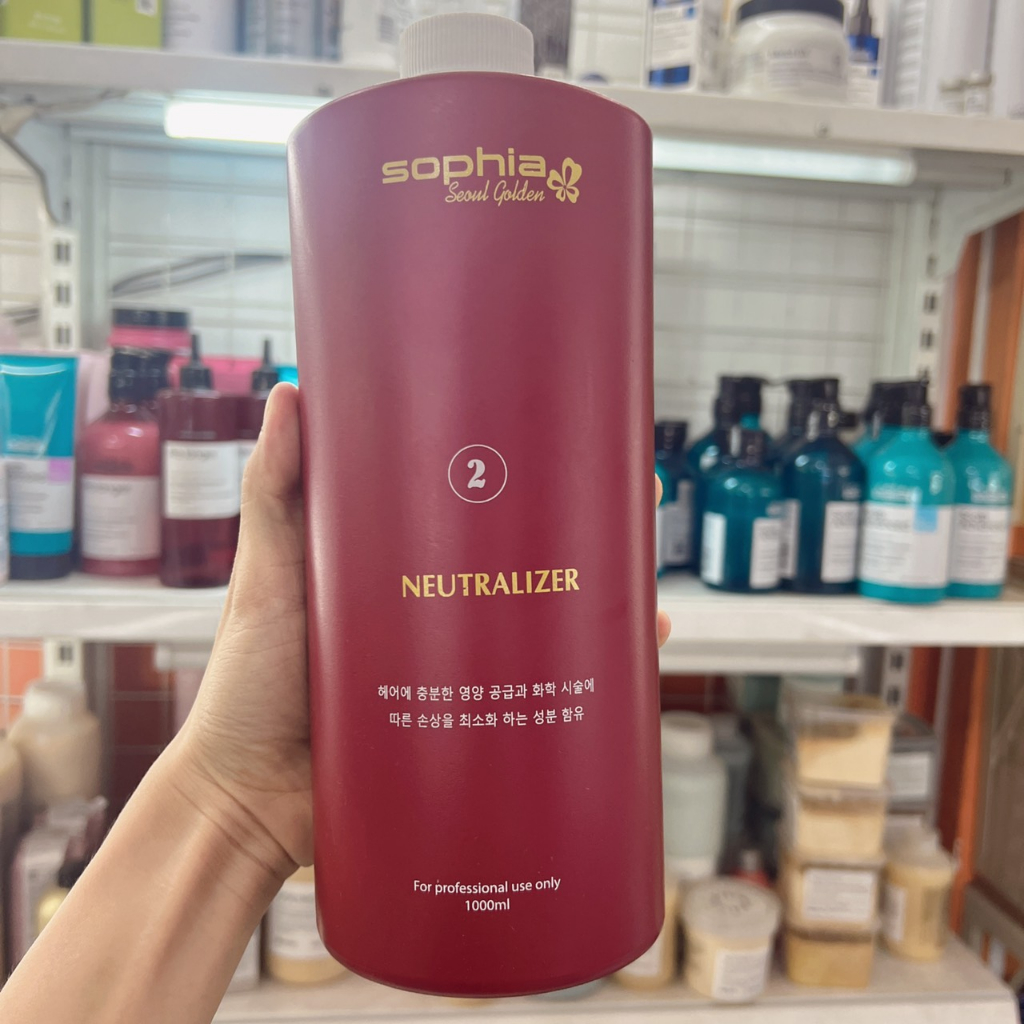 Dập uốn dinh dưỡng định hình tóc uốn Neutralizer Sophia Seoul Golden 1000ml