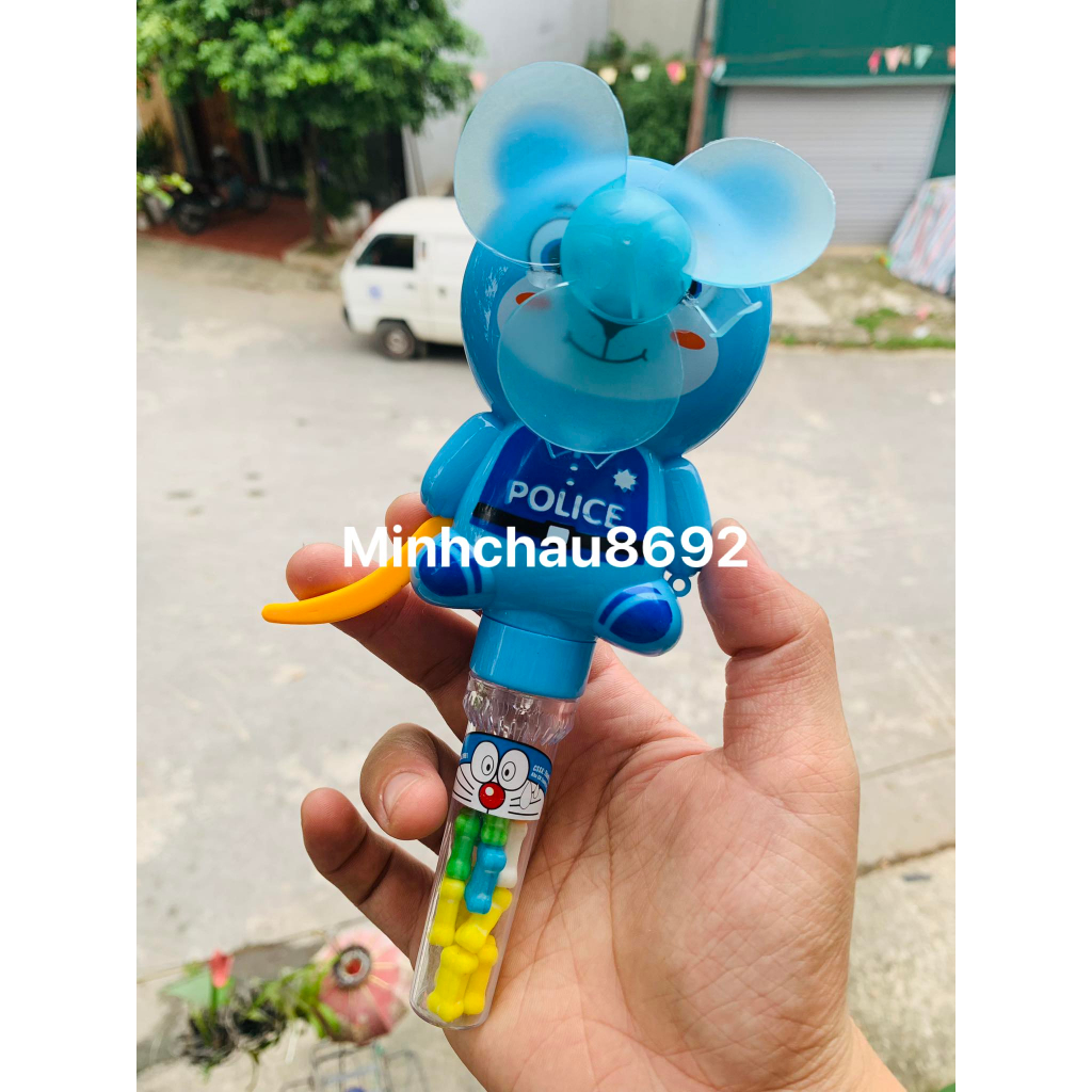 Kẹo + quạt cầm tay chú mèo dễ thương - MỘT cây