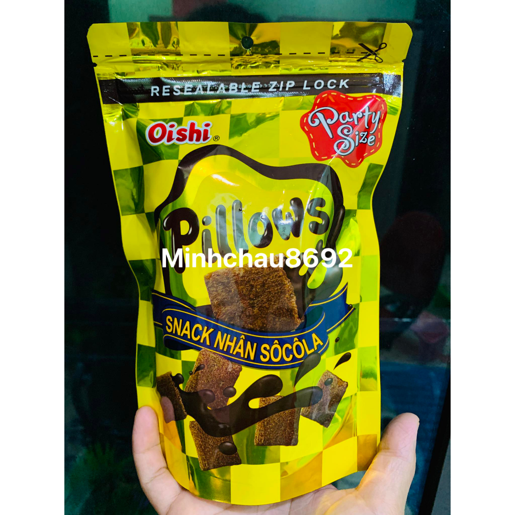 Túi Bánh Snack Pillow Oishi Nhân Chocolate / sữa dừa 85 gram