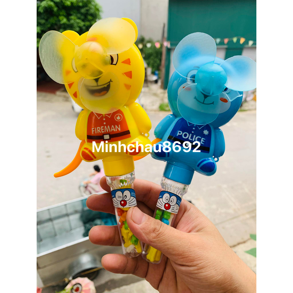 Kẹo + quạt cầm tay chú mèo dễ thương - MỘT cây