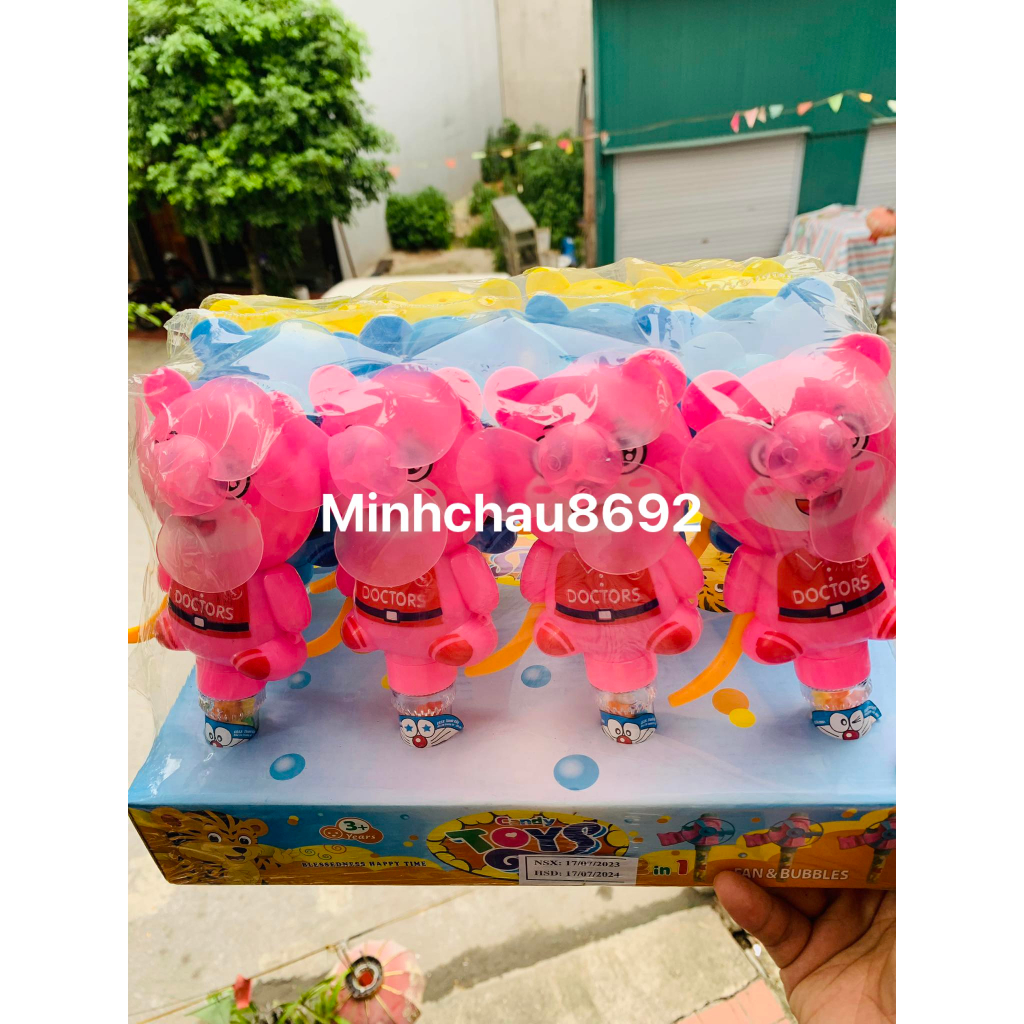 Kẹo + quạt cầm tay chú mèo dễ thương - MỘT cây