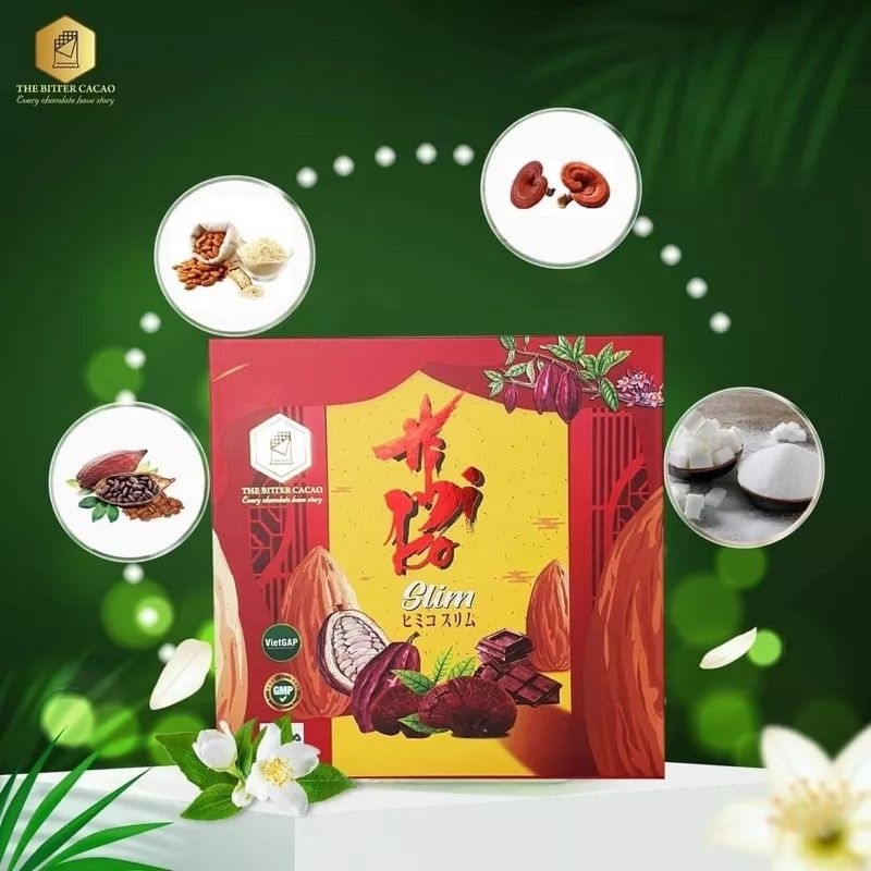 Bột Cacao Himiko slim mẫu mới hộp 20 gói
