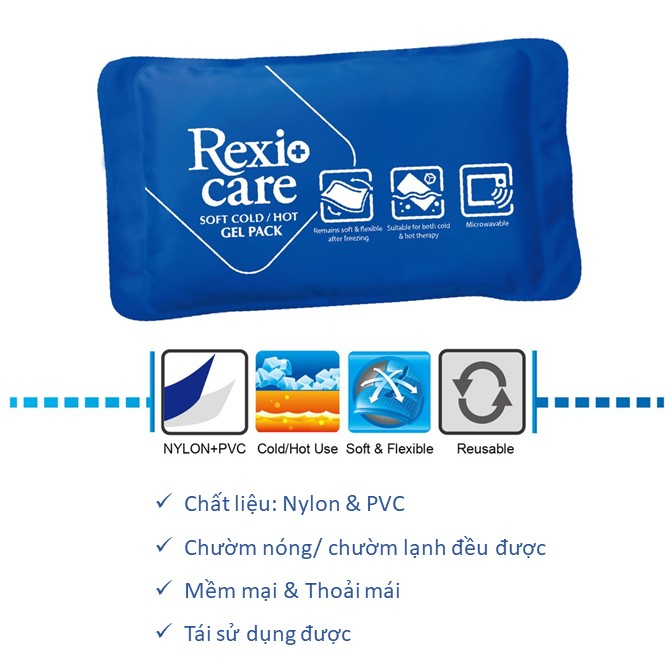 TÚI CHƯỜM GEL NÓNG, LẠNH REXIOCARE ĐÀI LOAN REUSABLE COLD HOT PACK - Túi